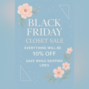 Black Friday Closet Sale Poster